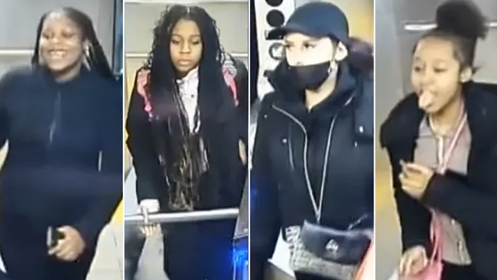 Four females are wanted for violently attacking a 71-year-old on New York City's subway system